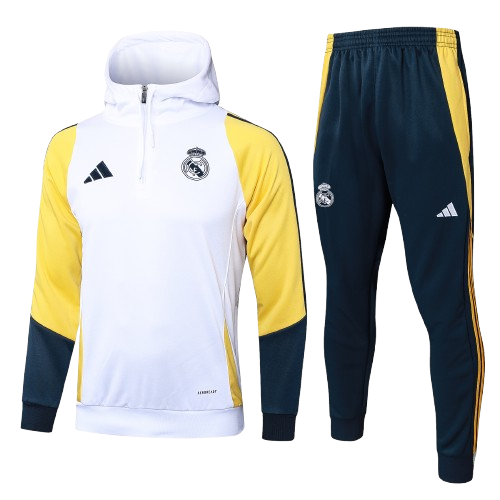 Real Madrid 23/24 - Survêtement à capuche Blanc/Jaune concept